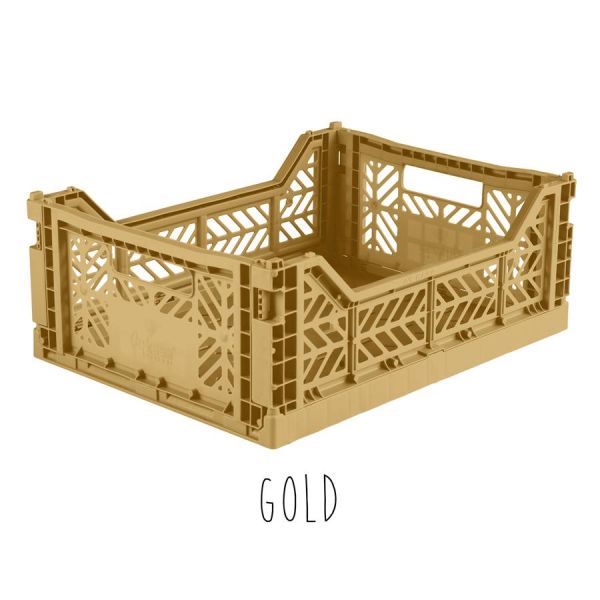 Storage . Folding Crate - Midi / Buy 5 Get 1 Free - Gold